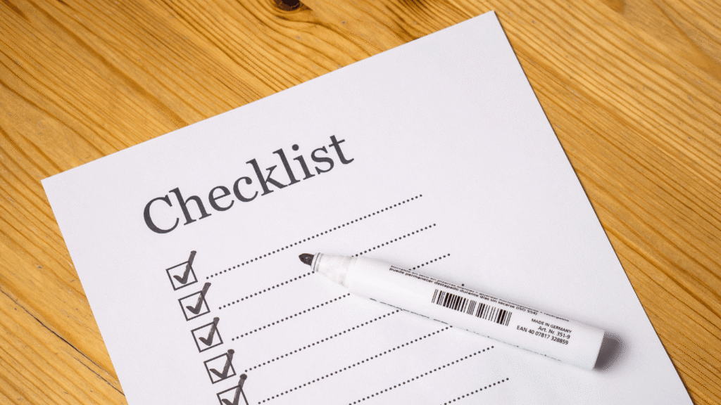 Moving Out Checklist Sheet